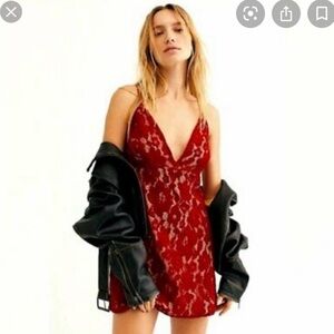 Free people dangerous love red lace dress 12